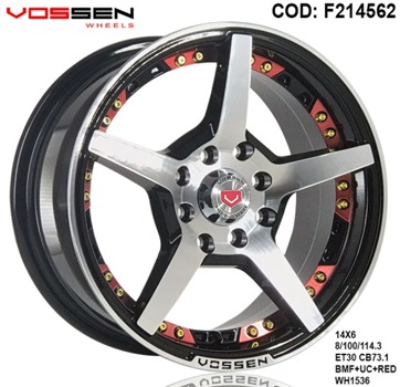 AROS # 14X6 8X100-114 ET30 BMF-RD WH1536